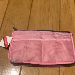 Pink handbag organizer